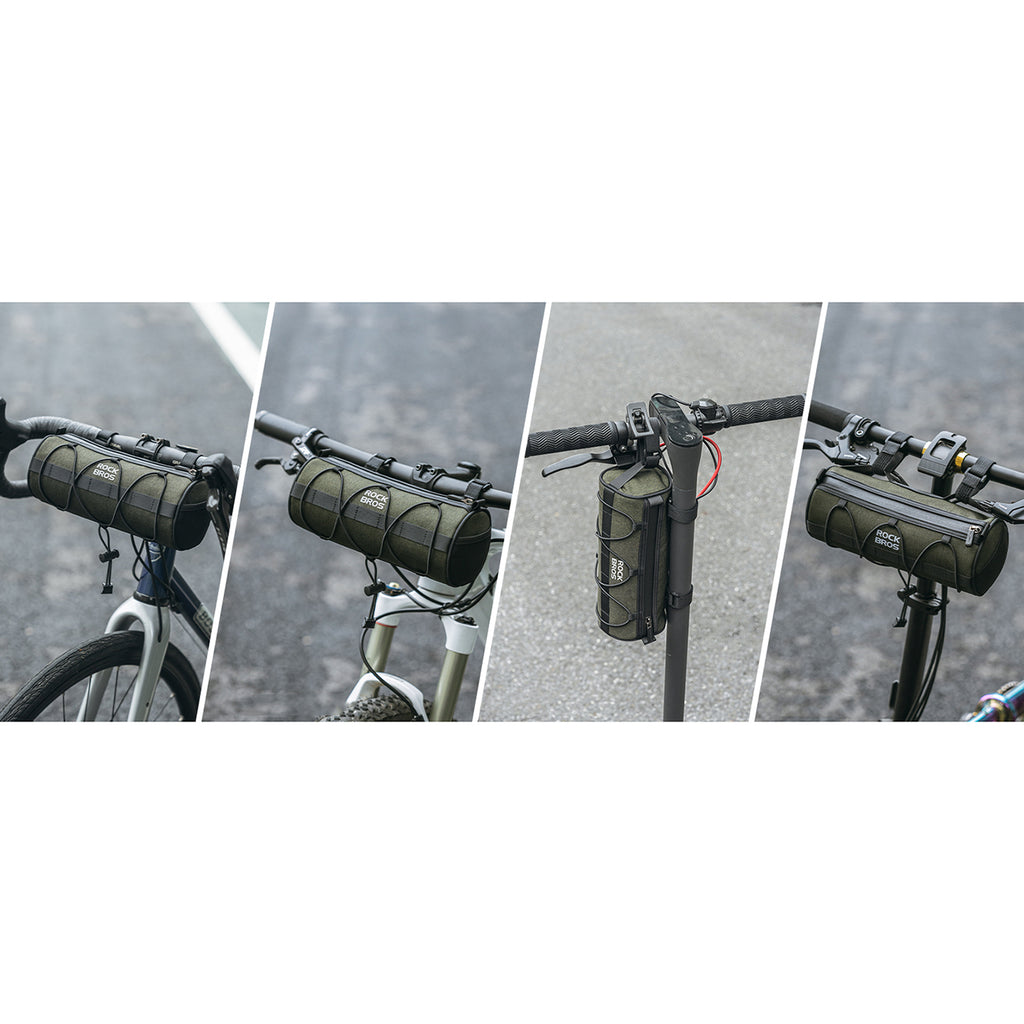 Rockbros 30110049001 dviračio vairo krepšys 2 l - žalias -- Bicycle Bags