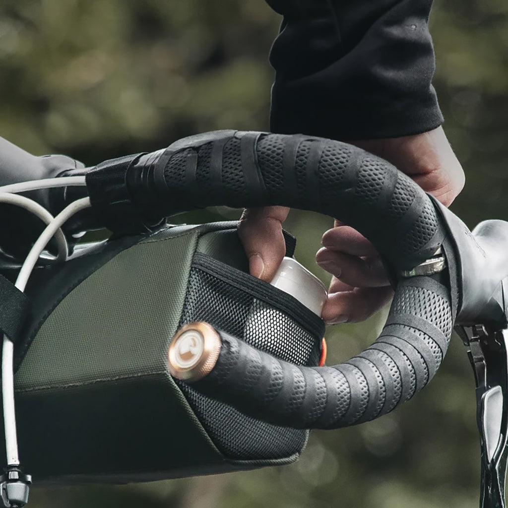 Rockbros 30110054001 dviračio vairaščio krepšys 2,2 l - žalias -- Bicycle Bags