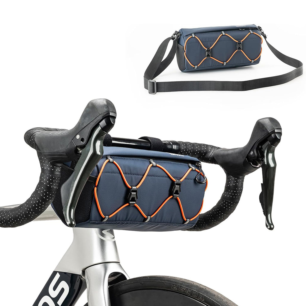 Rockbros 30110054002 dviračio stangos krepšys 2,2 l - mėlynas -- Bicycle Bags