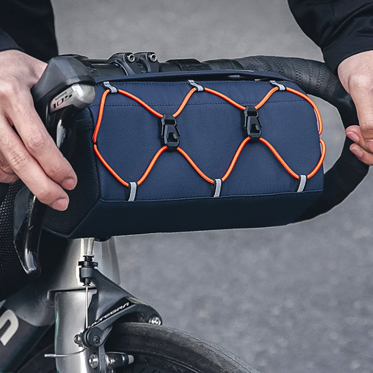 Rockbros 30110054002 dviračio stangos krepšys 2,2 l - mėlynas -- Bicycle Bags