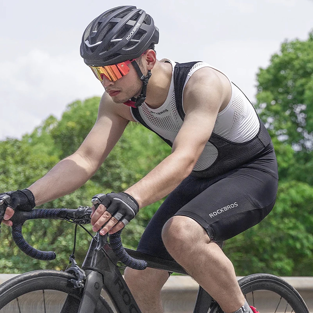 Rockbros RK2002L trumpi atlečių šortai su L intarpu - juoda -- Cycling Shorts & Bib Shorts