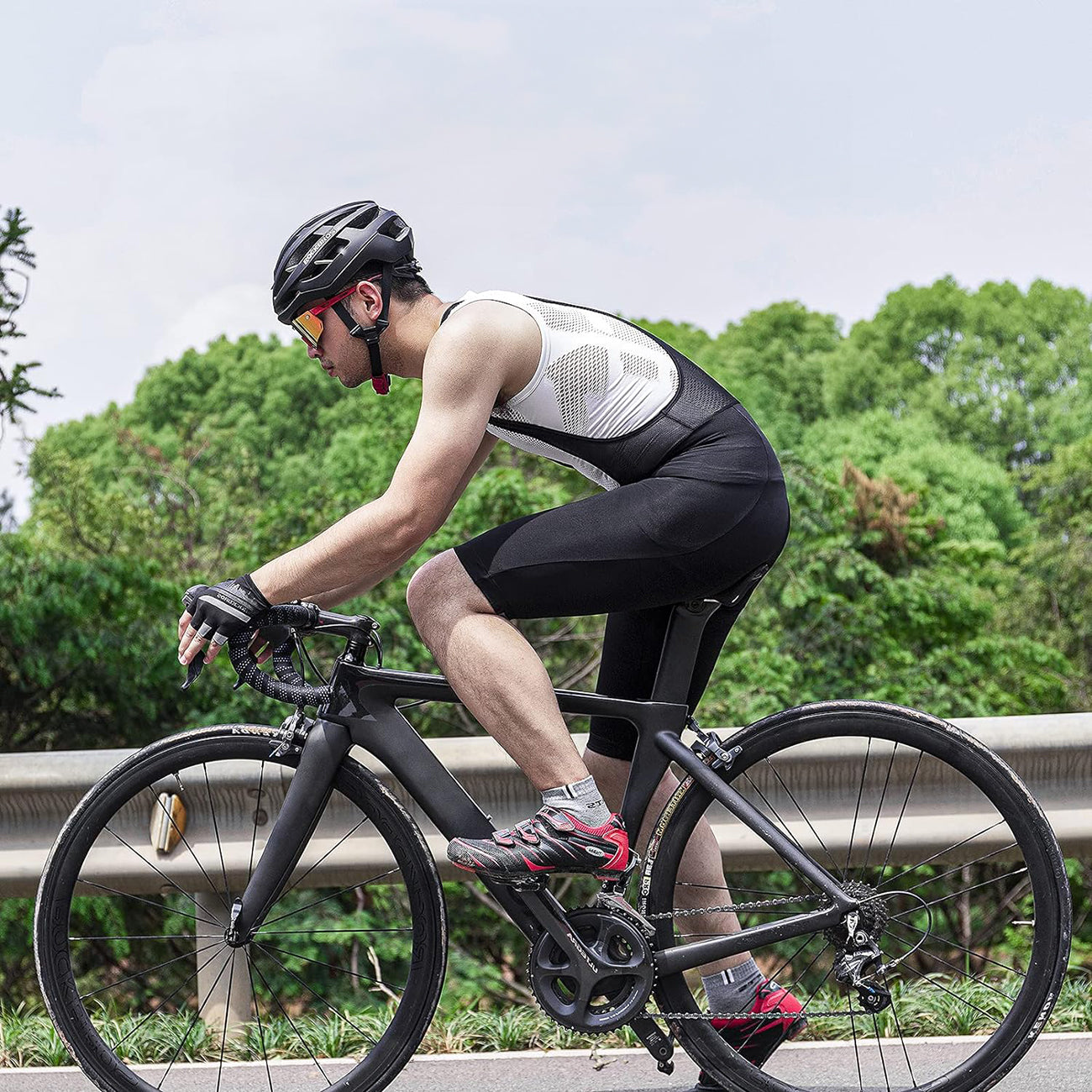 Rockbros RK2002L trumpi atlečių šortai su L intarpu - juoda -- Cycling Shorts & Bib Shorts