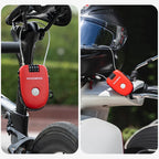 Rockbros 32420981001 dviračio spyna su grįžtamuoju kabeliu - raudona -- Bicycle Locks