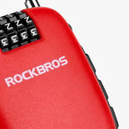 Rockbros 32420981001 dviračio spyna su grįžtamuoju kabeliu - raudona -- Bicycle Locks