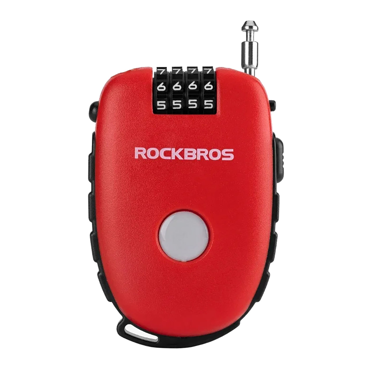Rockbros 32420981001 dviračio spyna su grįžtamuoju kabeliu - raudona -- Bicycle Locks