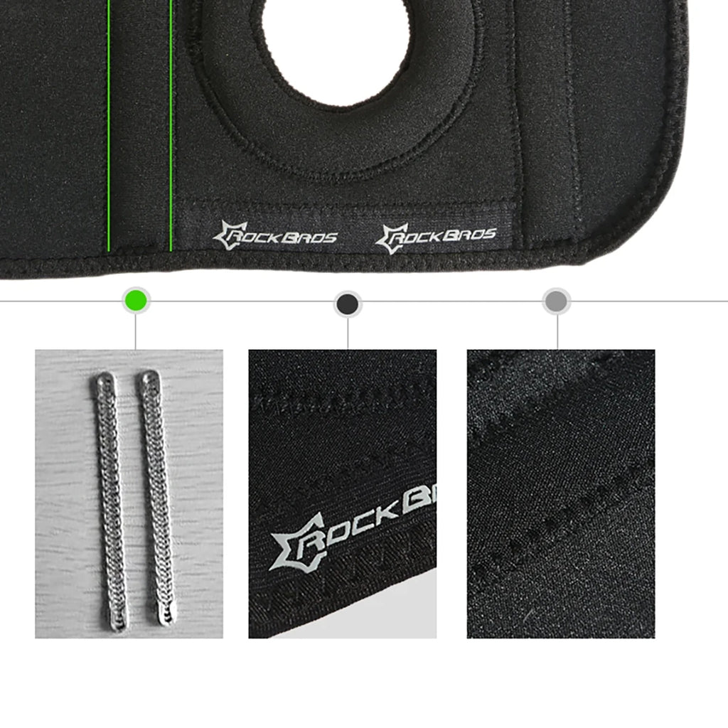 Rockbros LF1106M sporto apsauga kelinio čiupo ir kelio sąnario apsaugai, dydis M - juoda -- Cycling Accessories