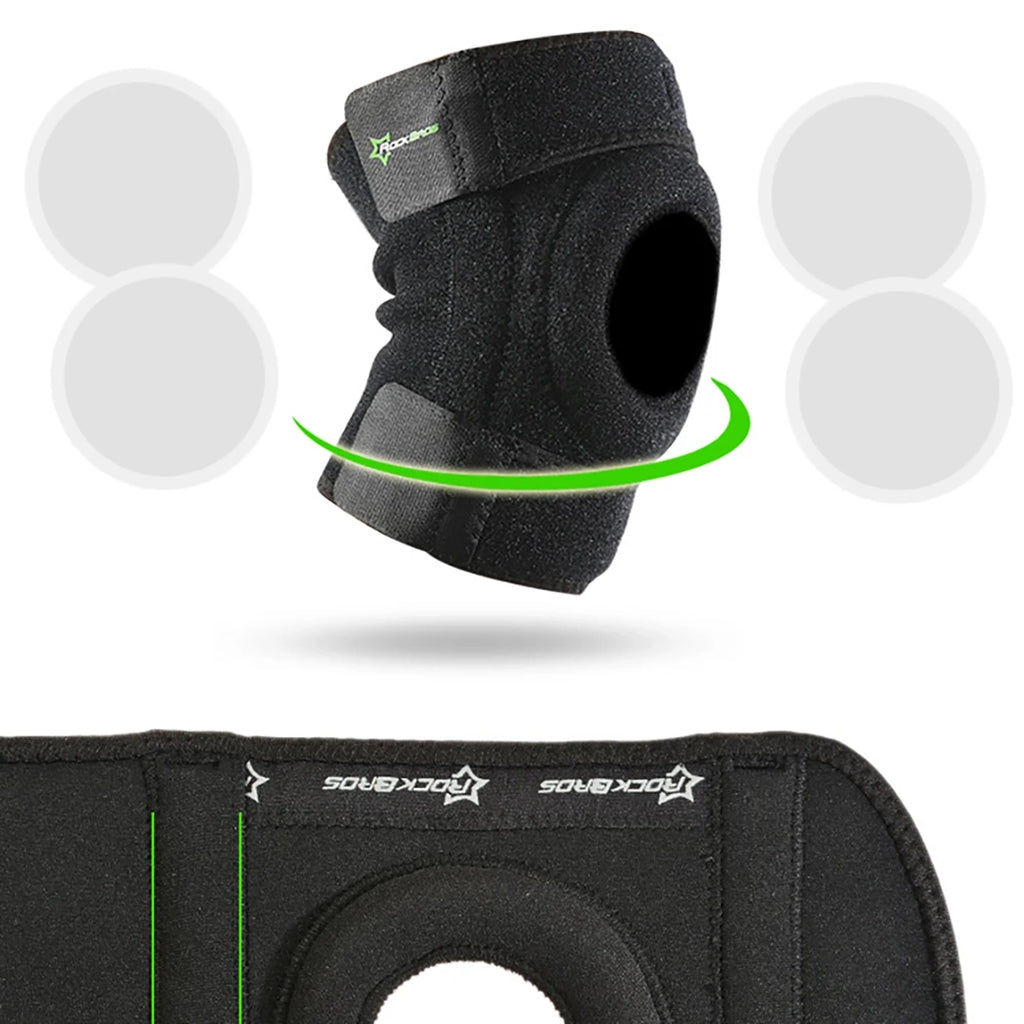 Rockbros LF1106L sporto apsauga kelinio čiupo ir kelio sąnario, dydis L - juoda -- Cycling Accessories
