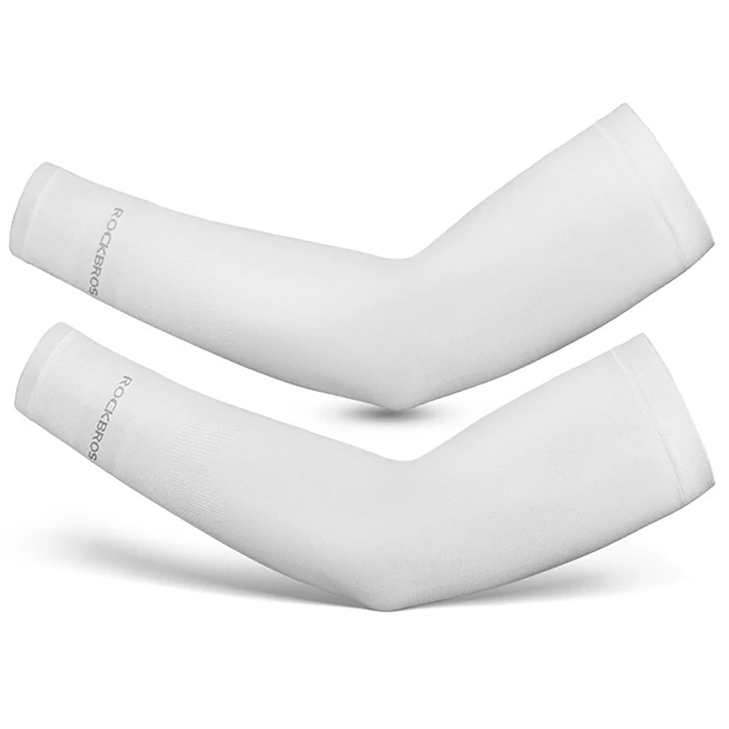 Rockbros XT9002W dviratininkų rankovės - baltos (2 vnt.) -- Cycling Accessories