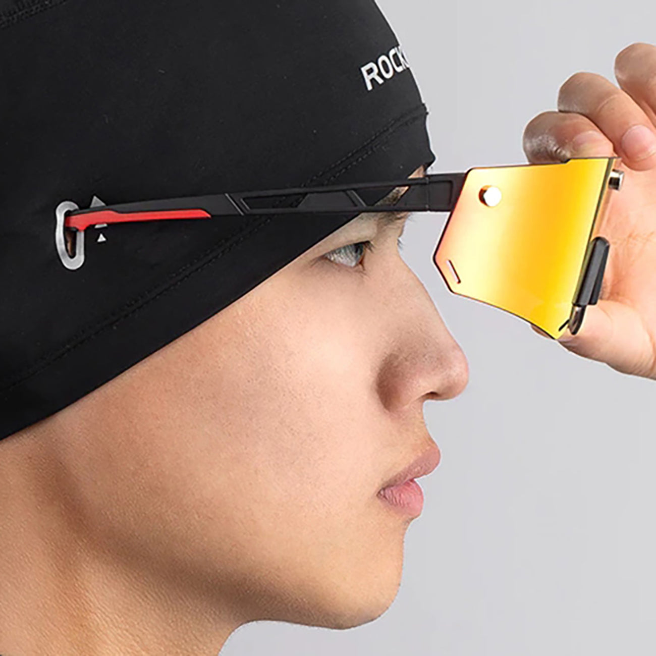 Rockbros YPP037 dviračio kepurė su akies angomis akiniam - juoda -- Cycling Eyewear