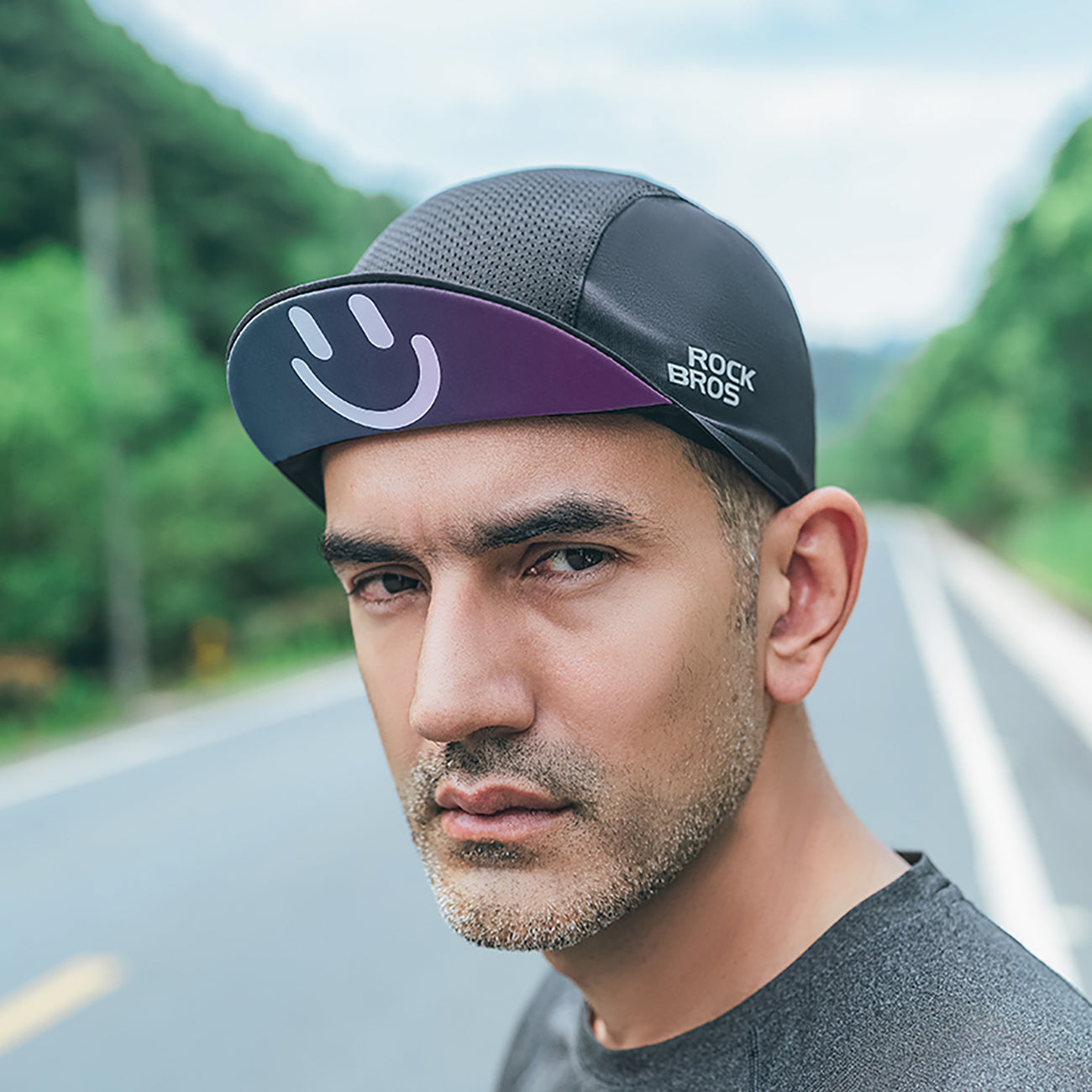 Rockbros 18230005001 dviračio kepurė su viršum - juoda -- Cycling Caps & Headwear