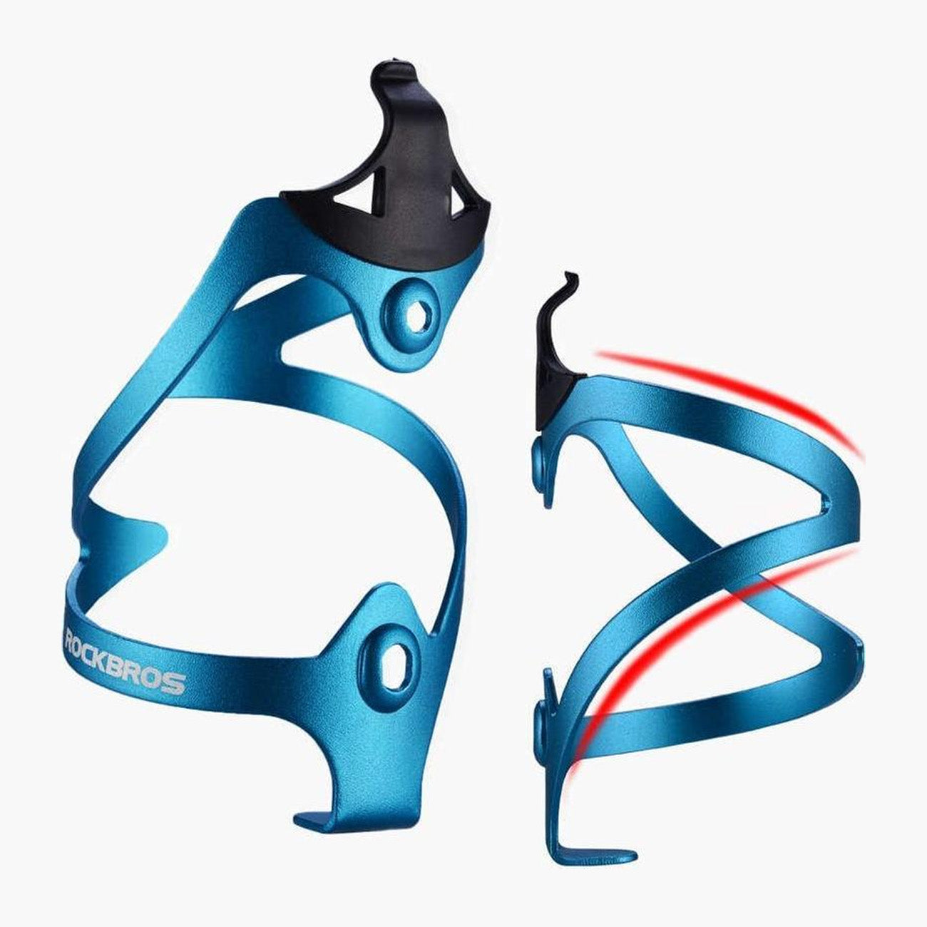 Rockbros 2017-11ABL Aliuminio dviračio butelio laikiklis - mėlynas -- Bicycle Bottle Cages