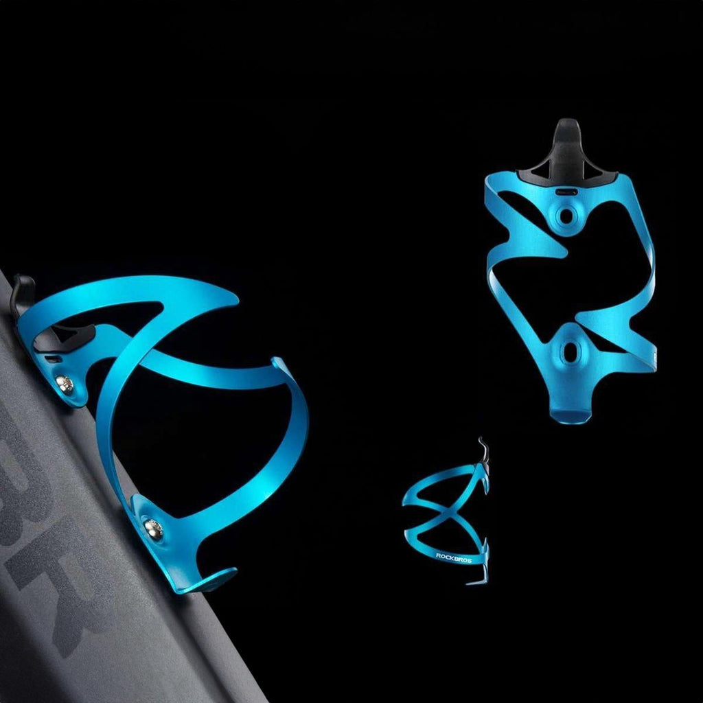 Rockbros 2017-11ABL Aliuminio dviračio butelio laikiklis - mėlynas -- Bicycle Bottle Cages