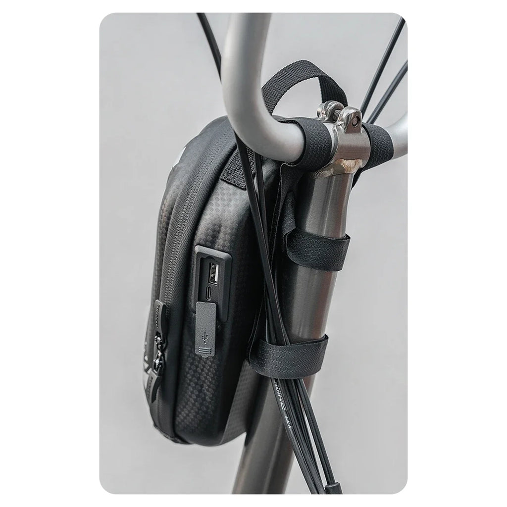 Rockbros krepšys 3011006301 dviračio ar motorolerio stiro lenkimui 1.3 l - juodas -- Bicycle Bags