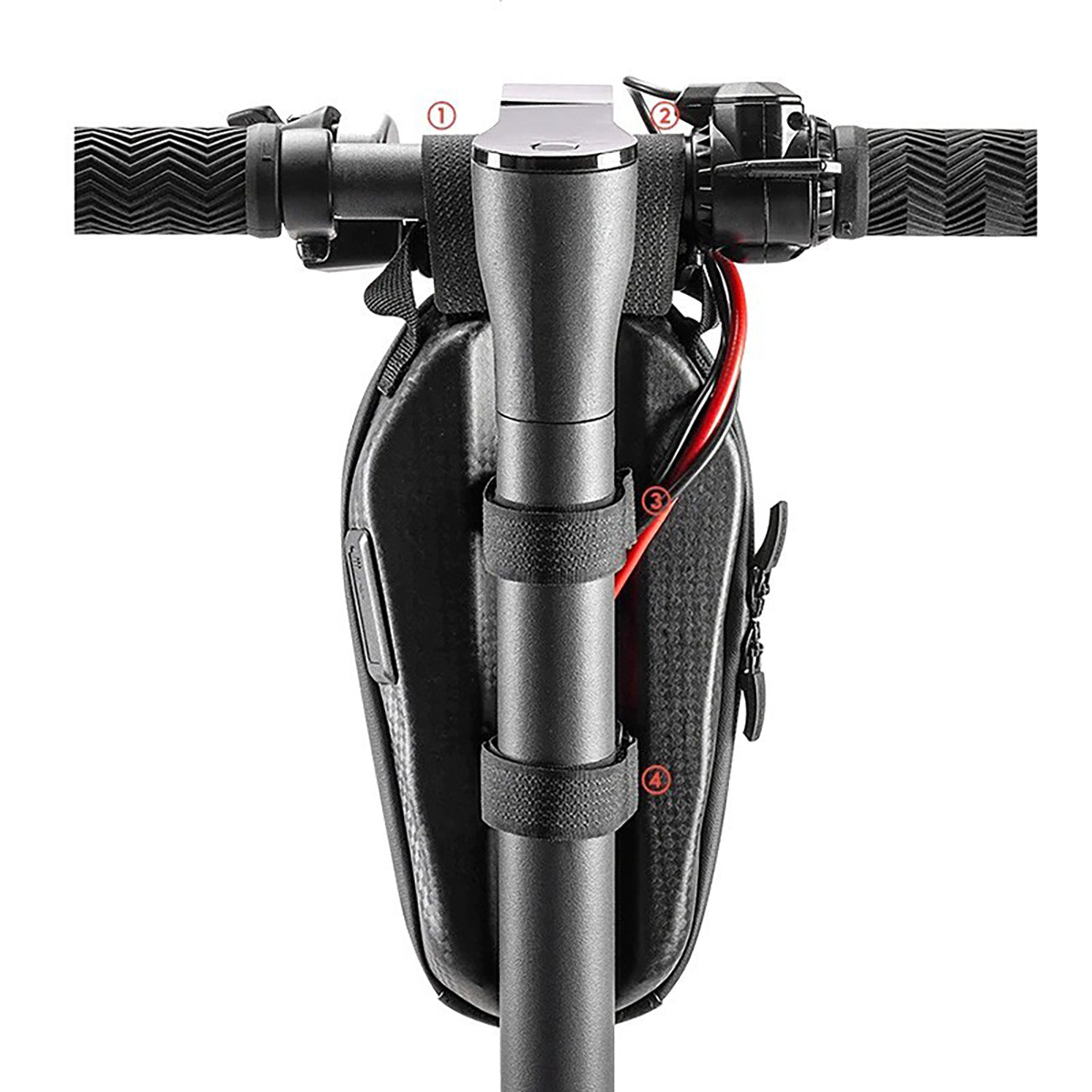 Rockbros krepšys 3011006301 dviračio ar motorolerio stiro lenkimui 1.3 l - juodas -- Bicycle Bags