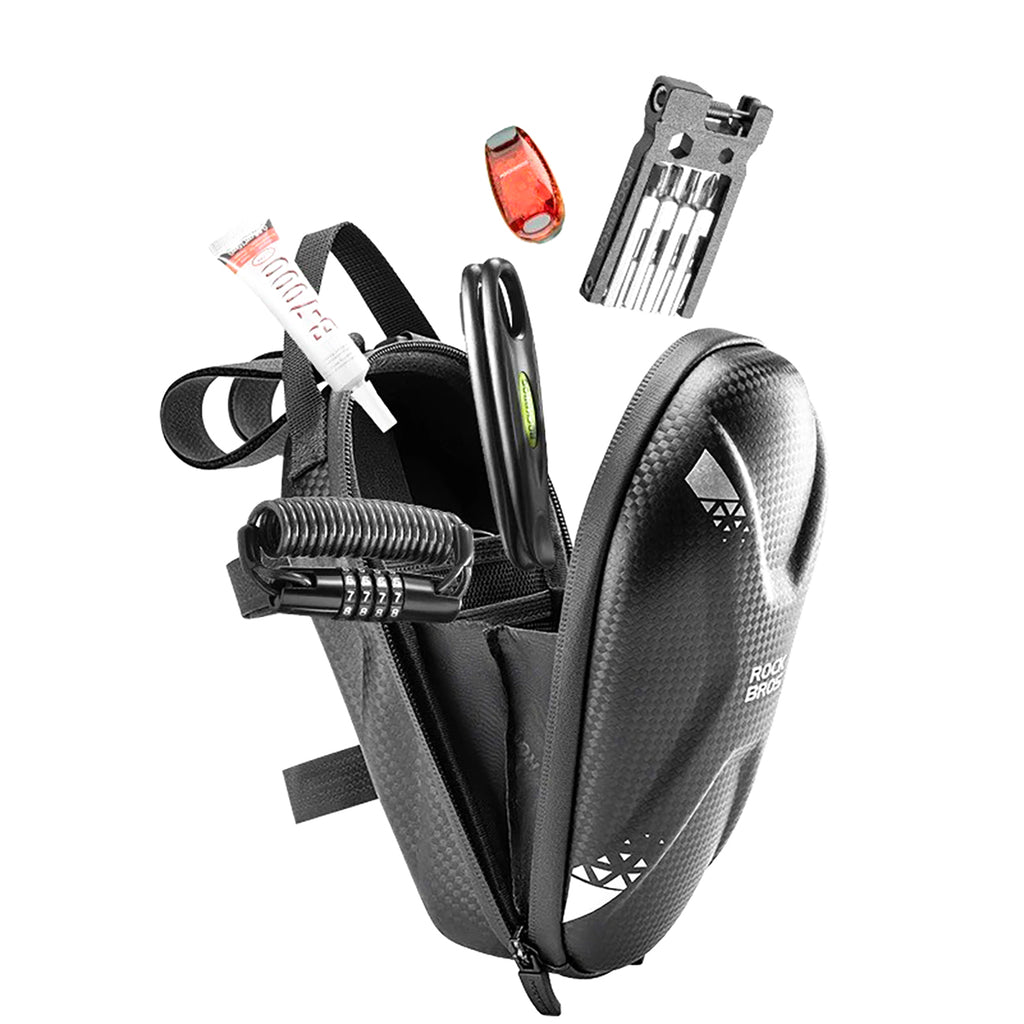 Rockbros krepšys 3011006301 dviračio ar motorolerio stiro lenkimui 1.3 l - juodas -- Bicycle Bags