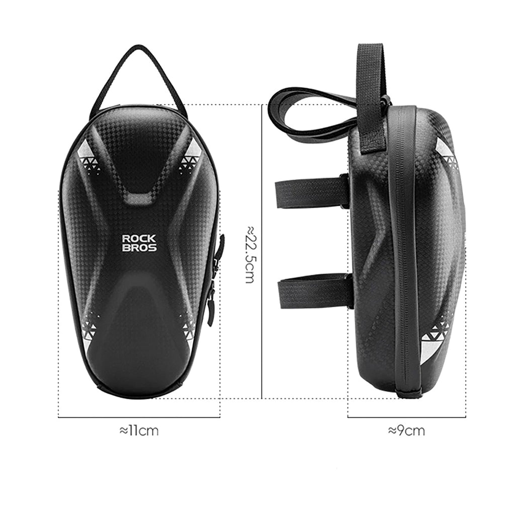 Rockbros krepšys 3011006301 dviračio ar motorolerio stiro lenkimui 1.3 l - juodas -- Bicycle Bags
