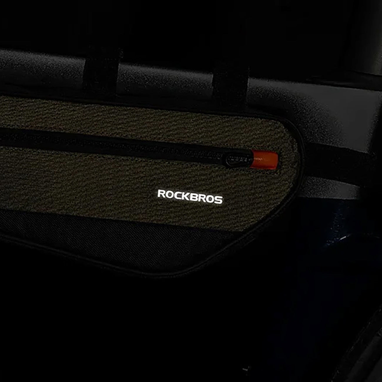 Rockbros 30120079001 dviračio krepšys 1.7 l rėmui - žalias ir juodas -- Bicycle Bags