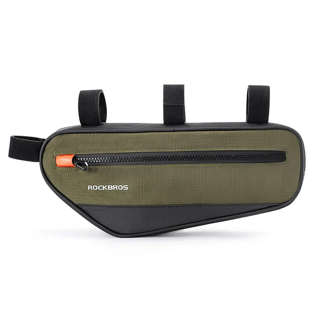 Rockbros 30120079001 dviračio krepšys 1.7 l rėmui - žalias ir juodas -- Bicycle Bags