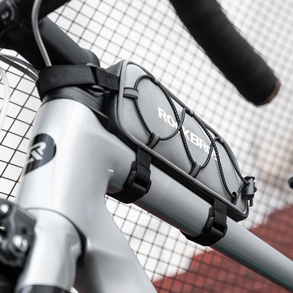 Rockbros 3012010901 dviračio rėmo krepšys 0,9 l - sidabras -- Bicycle Bags