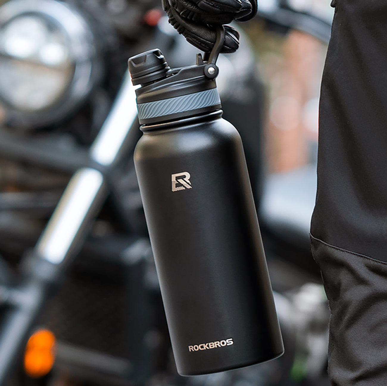 Rockbros 35210029002 terminis dviračio butelis gėrimams 650 ml - juodas -- Cycling Accessories