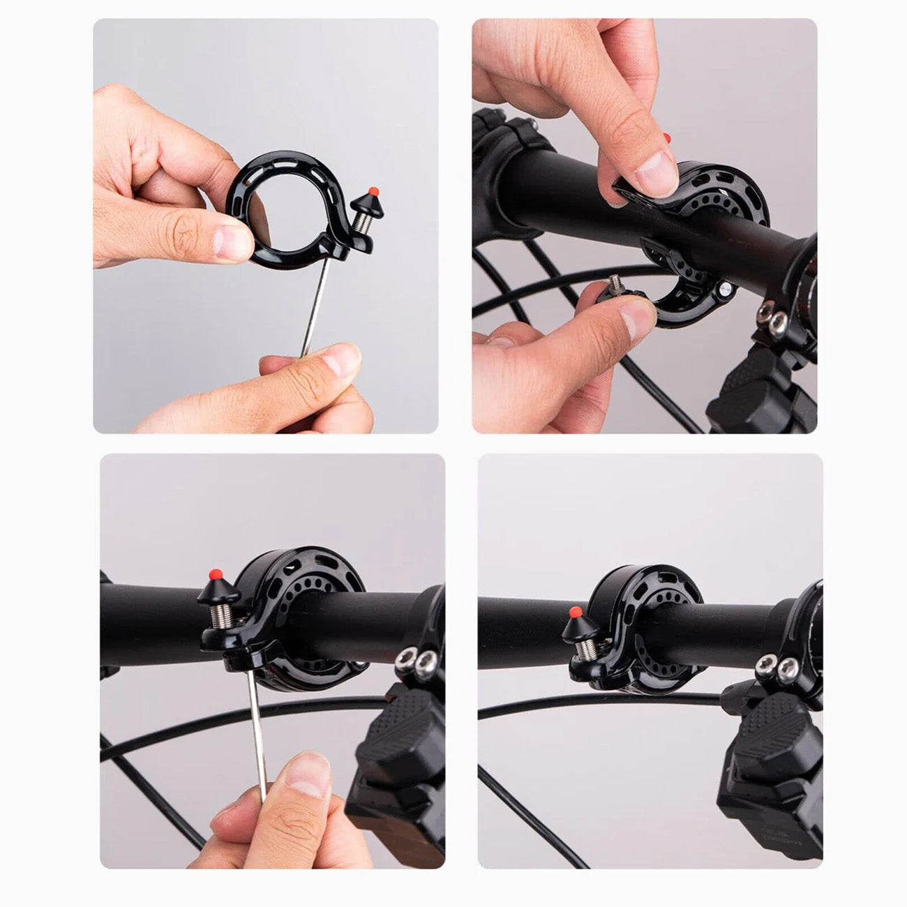 Rockbros 34210028001 Q formos dviračio skambutis - juodas -- Bicycle Bells & Horns
