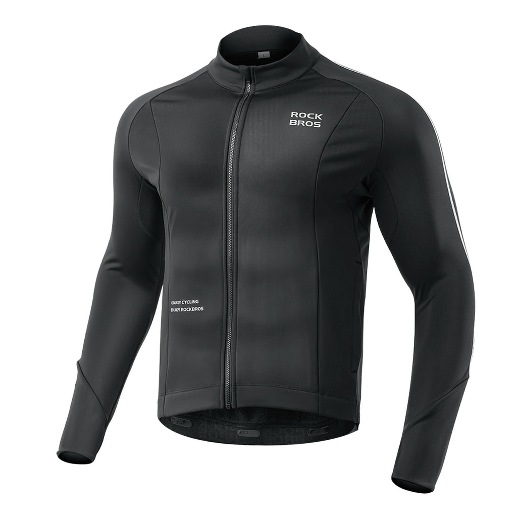 Rockbros ilgais rankovais rudens/žiemos dviračio striukė, dydis S - juoda -- Cycling Jackets & Vests