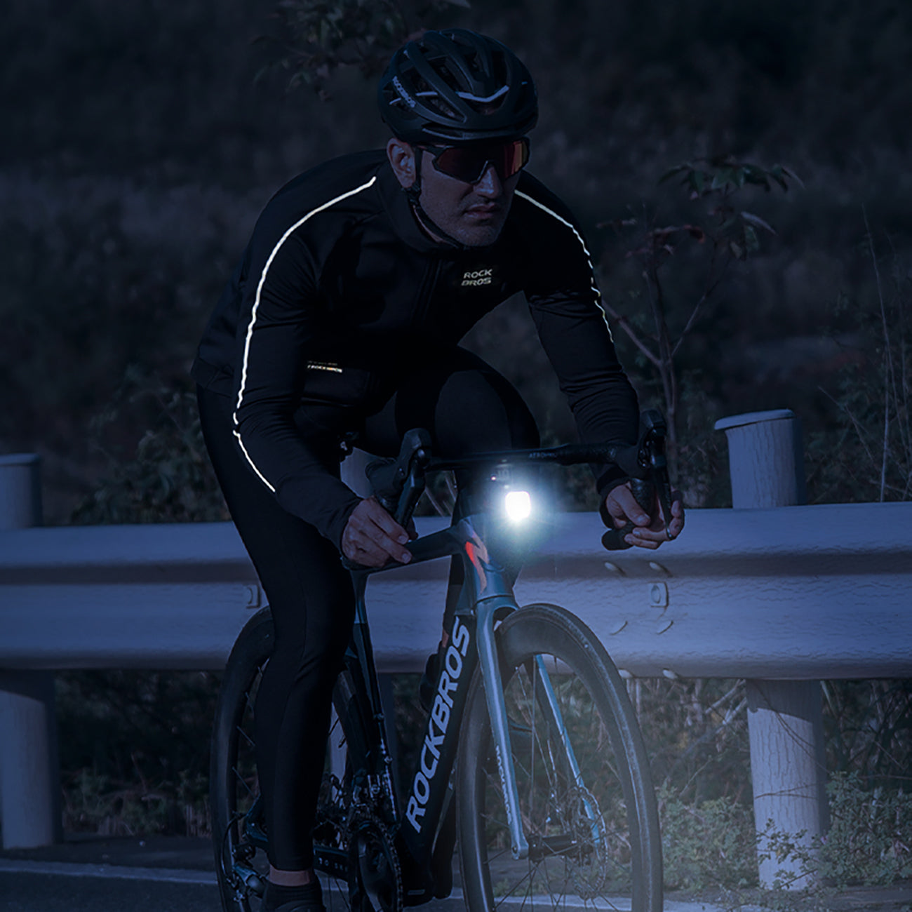 Rockbros ilgais rankovais rudens/žiemos dviračio striukė, dydis S - juoda -- Cycling Jackets & Vests
