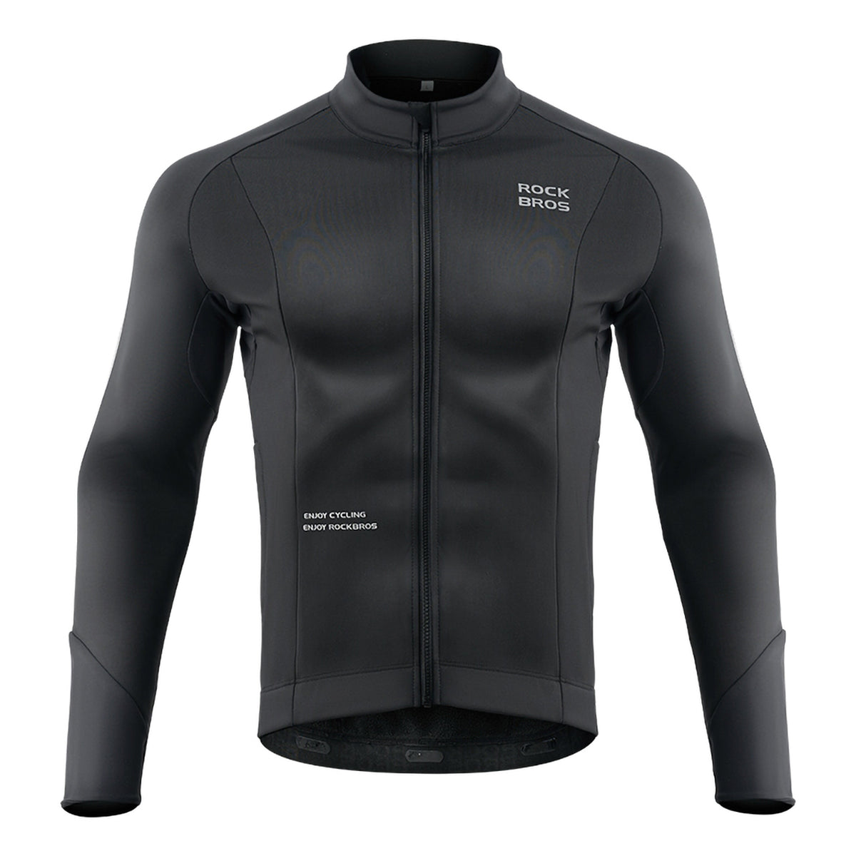Rockbros ilgais rankovais rudens/žiemos dviračio striukė, dydis S - juoda -- Cycling Jackets & Vests