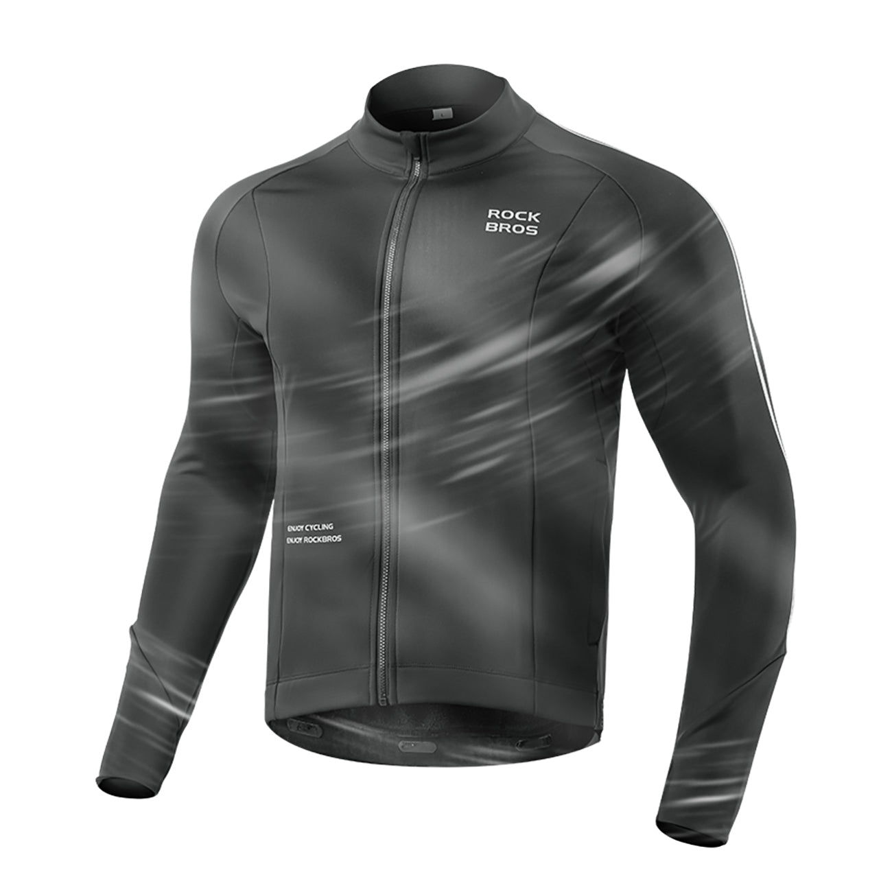 Rockbros ilgais rankovais rudens/žiemos dviračio striukė, dydis M - juoda -- Cycling Jackets & Vests