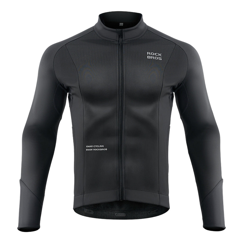 Rockbros ilgais rankovais rudens/žiemos dviračio striukė, dydis M - juoda -- Cycling Jackets & Vests