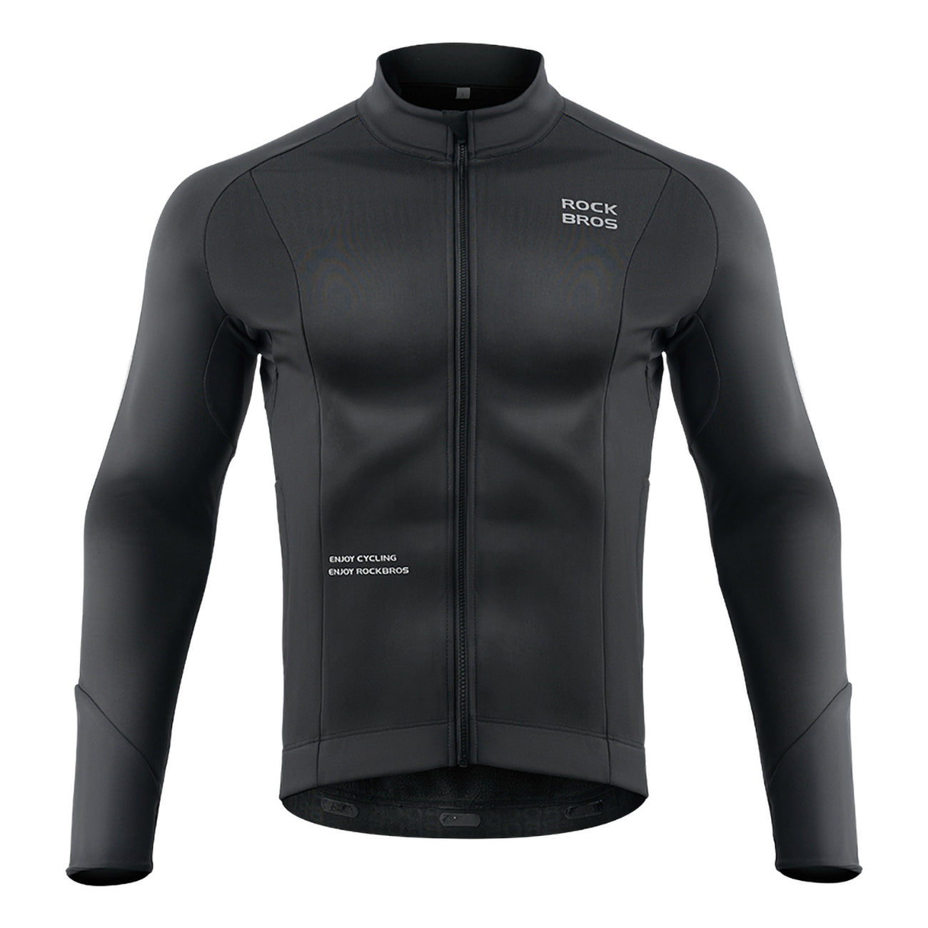 Rockbros ilgais rankovais rudens/žiemos dviračio striukė, dydis L - juoda -- Cycling Jackets & Vests