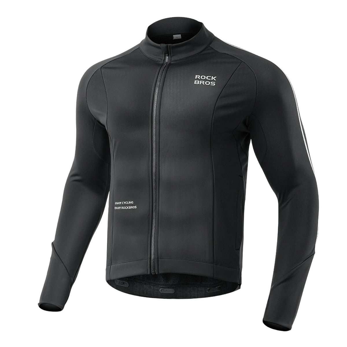 Rockbros ilgais rankovais rudens/žiemos dviračio striukė, dydis L - juoda -- Cycling Jackets & Vests