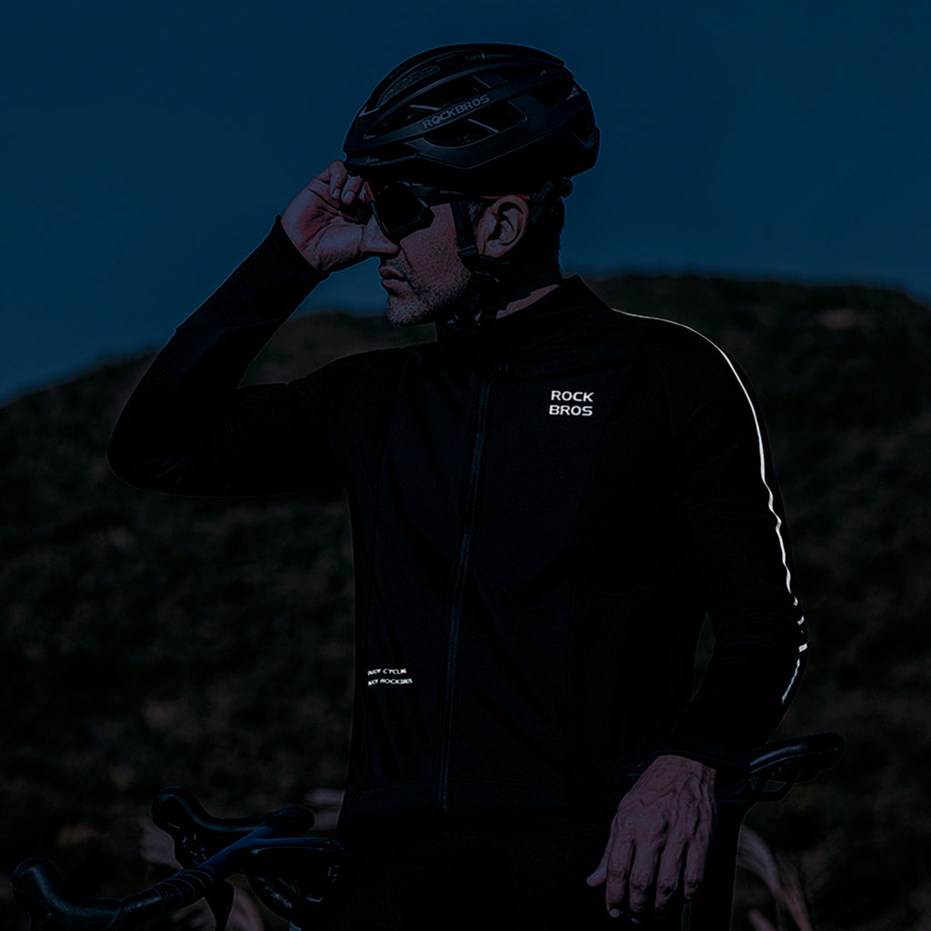Rockbros Rudenio/Žiemos ilgomis rankovėmis dviračio striukė XL - Juoda -- Cycling Jackets & Vests