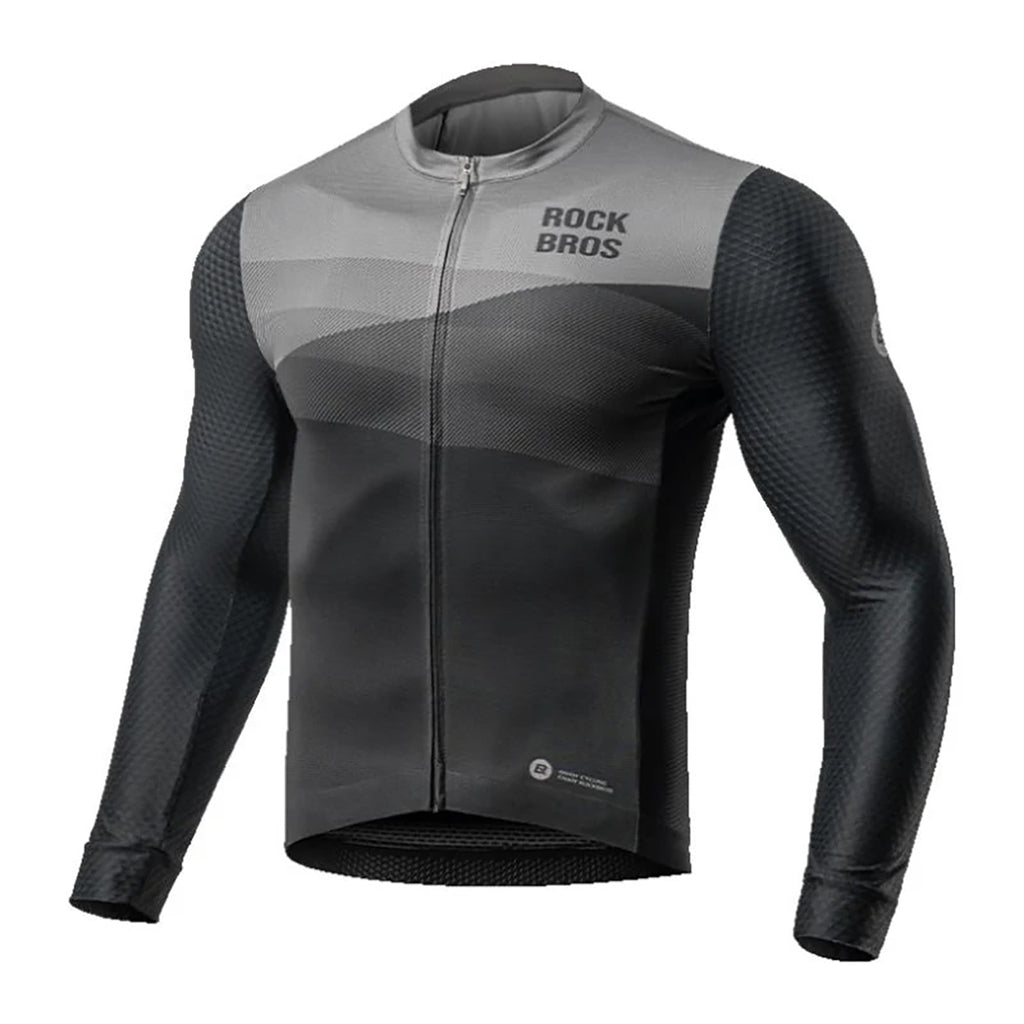 Rockbros 15120009002 ilgomis rankovėmis dviračio trikotažas Pavasaris/Vasara M - Juoda -- Cycling Jerseys
