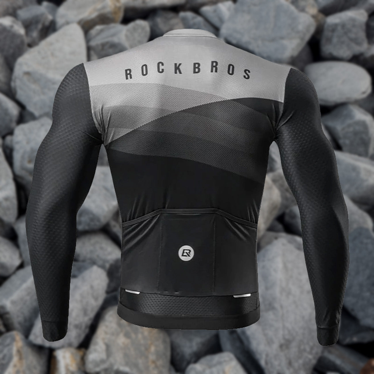 Rockbros 15120009002 ilgomis rankovėmis dviračio trikotažas Pavasaris/Vasara M - Juoda -- Cycling Jerseys