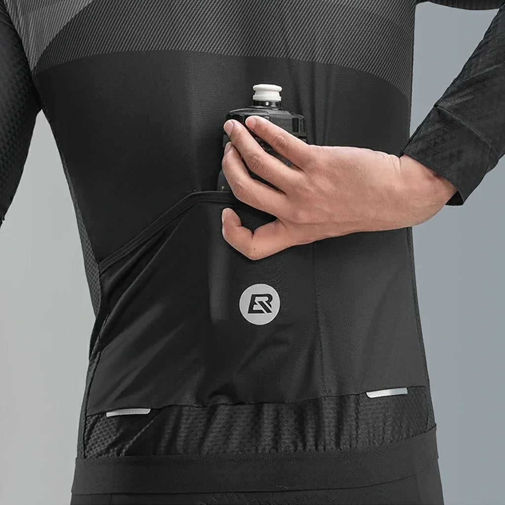 Rockbros 15120009003 ilgomis rankovėmis dviračio trikotažas Pavasaris/Vasara L - Juoda -- Cycling Jerseys