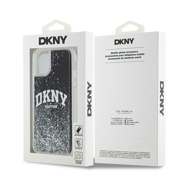 DKNY Liquid Glitter Big Logo dėklas iPhone 11/XR – juodas -- iPhone 11