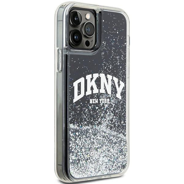 DKNY Liquid Glitter Big Logo dėklas iPhone 12/12 Pro – juodas -- iPhone 12