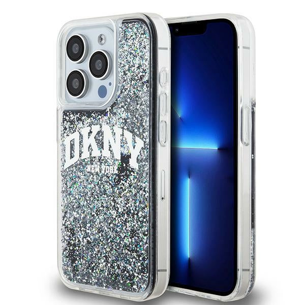 DKNY blizgus dėklas iPhone 13 / 13 Pro – juodas