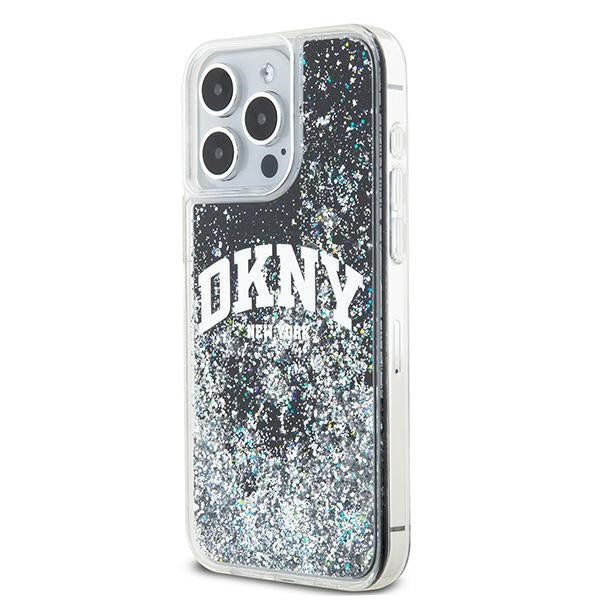 DKNY blizgantis dėklas iPhone 13 Pro Max – juodas