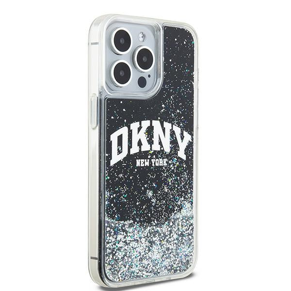 DKNY blizgantis dėklas iPhone 13 Pro Max – juodas