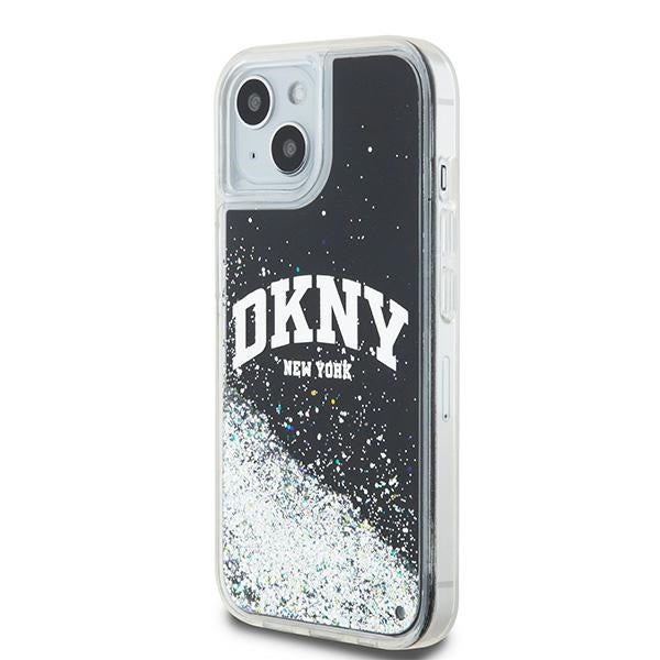 DKNY blizgus dėklas iPhone 14/15/13 – juodas