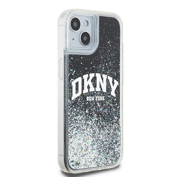 DKNY blizgus dėklas iPhone 14/15/13 – juodas