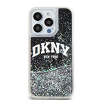 DKNY Liquid Glitter dėklas iPhone 15 Pro – juodas -- iPhone 15 Pro