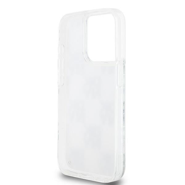 DKNY Liquid Glitter Multilogo dėklas iPhone 15 Pro – baltas