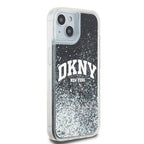 DKNY Liquid Glitter dėklas iPhone 15 Plus / 14 Plus – juodas