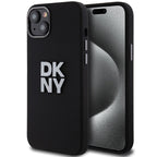 DKNY silikoninis dėklas iPhone 15 Plus / 14 Plus – juodas