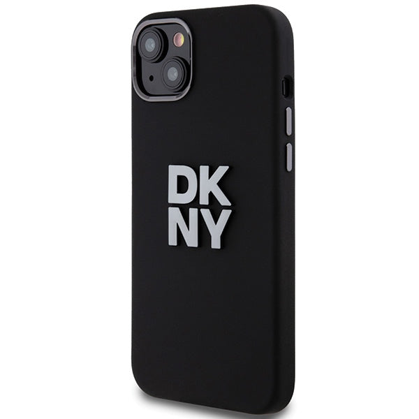 DKNY silikoninis dėklas iPhone 15 Plus / 14 Plus – juodas