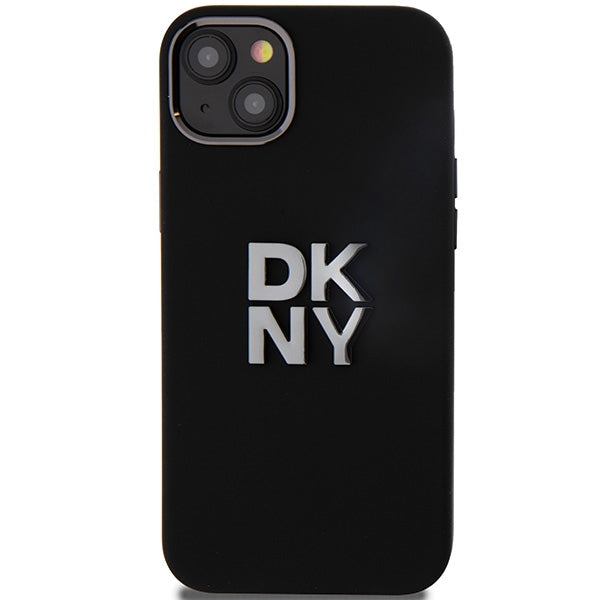 DKNY silikoninis dėklas iPhone 15 Plus / 14 Plus – juodas
