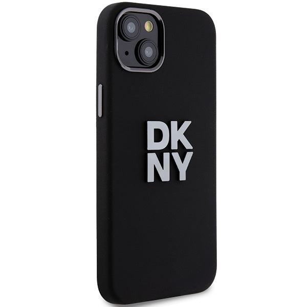 DKNY silikoninis dėklas iPhone 15 Plus / 14 Plus – juodas
